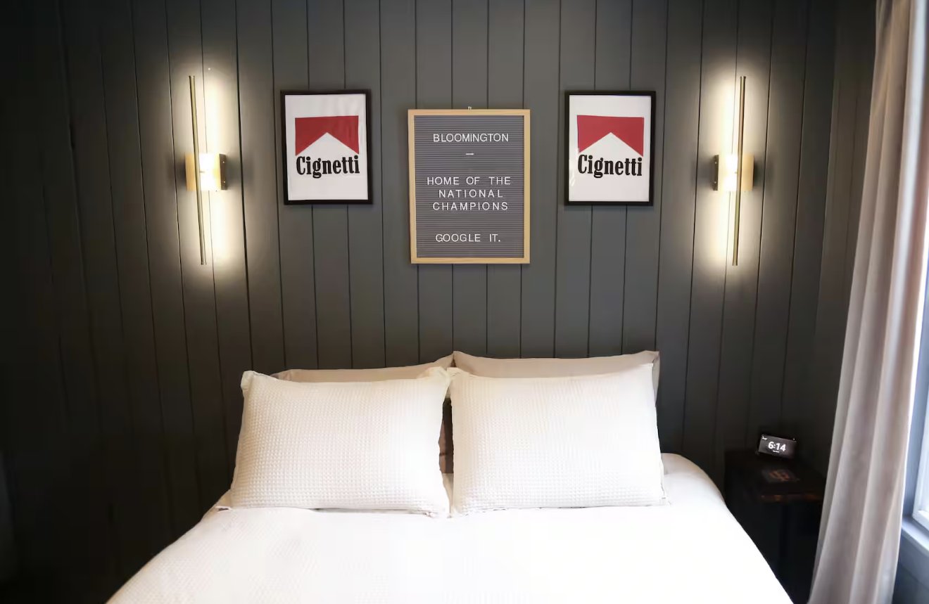 Rose Bowl House bedroom — Bloomington, Home of the National Champions